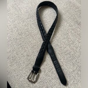 Coach Black Braided Genuine Leather Belt - Size 36”